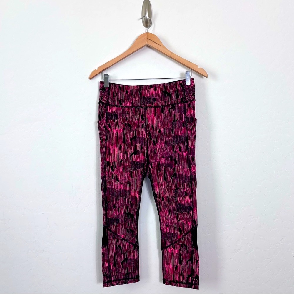 Lululemon High Times Pant Down Pour Electric Coral Black